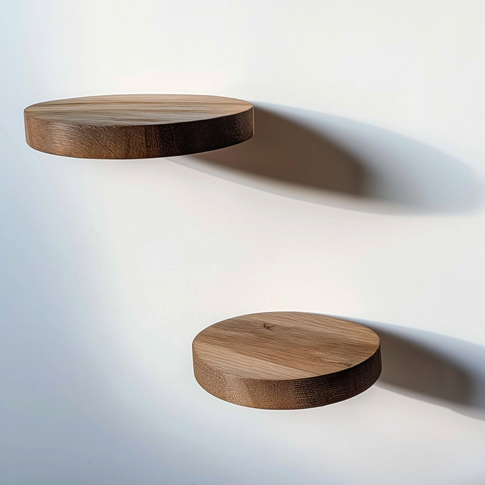 Hanah Home Conjunto de 3 Estantes de Pared de Madera Decorativos Hanah Home Conjunto de 3 Estantes de Pared de Madera Decorativos
